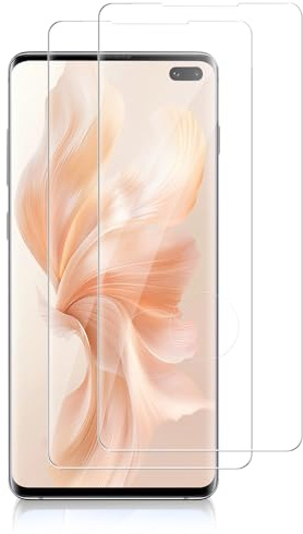 VideoSecu 2 pièces Verre Trempé pour Samsung Galaxy S10 Plus, Haute Sensibilité, 9H Dureté Anti Rayures protection écran, Bord 3D Haute définition pas de bulles vitre protection pour Samsung S10+