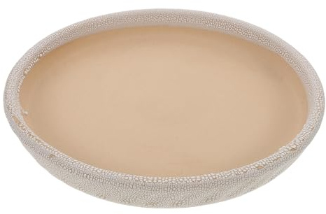 Mikikit Soucoupe Céramique Ronde pour Plantes Succulentes Plateau Drainage Base Stable pour Pots Intérieur Récupérateur Eau Décoratif Facile à Nettoyer
