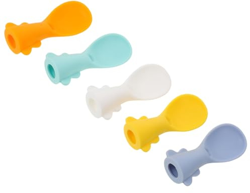 5 Stück-pack Löffel Reiseetui aus Kunststoff für Babynahrung | Leichtes Aufbewahrungsgehäuse, Auslaufsichere Schutzfunktion, für Neugeborene und Säuglinge