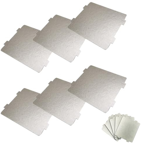 6 Pcs Microwave Waveguide Cover,108×99mm Universal Mica Wave Guide Plates,Replacement Microwave Oven Repairing Part,Flame Retardant Waveguide Sheet for Internal Protection Trim to Size for Toaster