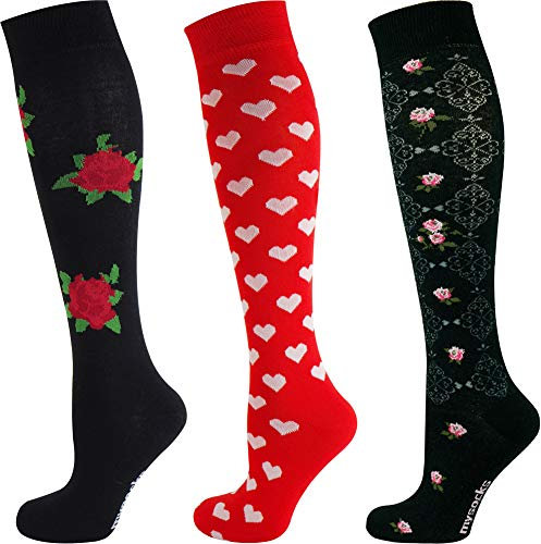 Mysocks Kniestrümpfe Blume Socken 3 Paare Mehrfachauswahl 03