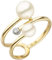 Jobo Damen-Ring aus 585 Gold mit Diamant und 2 Perlen Größe 52