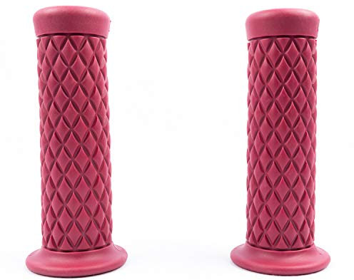SFONIA 2pcs Motorrad Hand Griffe Lenkergriffe 22MM 7/8 Anti-Rutsch-Gummi Griffe Motorrad Universal für Motorrad-Roller Quad Cruiser Offroad (Wein Rot)