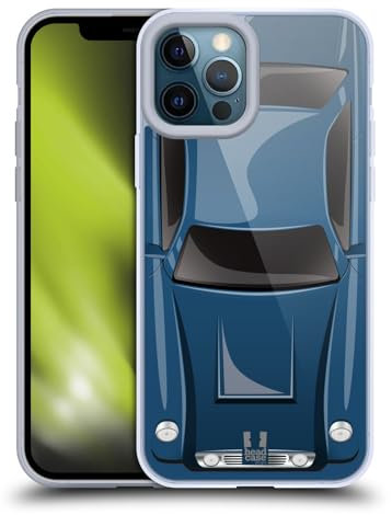 Head Case Designs Blu Strada Macchine Classiche Custodia in Gel [Protezione di Grado Militare] Compatibile con Apple iPhone 12 PRO Max E Compatibile con MagSafe