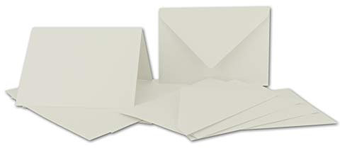 ARTOZ FLORETTA 15x DIN B6 Faltkarten-Set mit DIN B6 Umschlägen - light grey - 12 x 16,9 cm - 200 g/m² - pastellfarbenes Papier