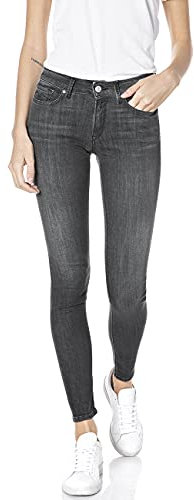 Replay Damen Jeans Luzien Skinny-Fit mit Power Stretch, Black 098 (Schwarz), 28W / 32L