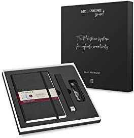 Moleskine SWSB Smart Writing Set Ellipse +, Paper Tablet Notizbuch, Pen+ Etui, Smart Notizbuch Paper Tablet, Pen+ Ellipse Smartpen und Aufbewahrungstasche für Pen+, Linierte Seiten) schwarz