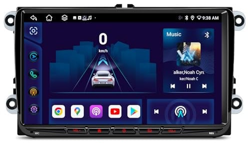 XTRONS 9 Zoll IPS HD Bildschirm Android 14 Autoradio Octa Core 4GB 64GB Eingebautes 4G AKM DSP Car Play Android Auto WiFi Bluetooth GPS Optional DAB OBD TPMS DVR Für VW Skoda SEAT