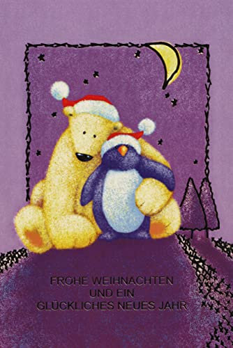 Süße Weihnachtskarten 6 Stück Nostalgie Bärchen Bären