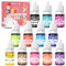Coloranti Alimentari Gel 12 Colori - Colorante Alimentare Liquido per Cuocere, Decorare, Colorare Zucchero e Cucinare -Coloranti Alimentari Concentrati per Glassa,Soap e Aerografo- 6 ml Ciascuno