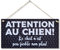 CARISPIBET Attention décoration drôles pour chez vous plaques décoratives idéal pour les propriétaires d'animaux décoration pour amoureux des animaux 15 x 30 cm