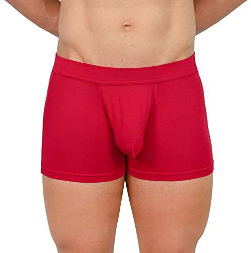 OBVIOUSLY EliteMan Boxershorts, 7,6 cm Bein, Rot/Ausflug, einfarbig (Getaway Solids), XX-Large