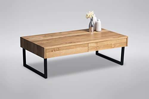 M2 Kollektion Couchtisch Linz in Wildeiche massiv, B/H/T = 110x35x60cm