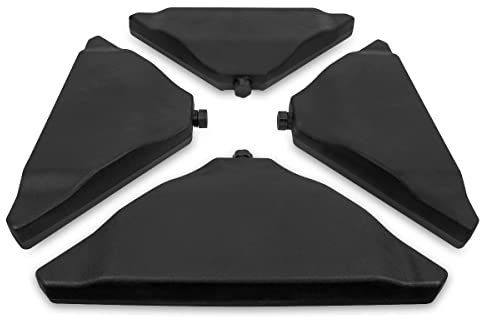 VONROC Lot de 4 Dalle de Parasol Triangulaires Remplissables - Lestage Poids Parasol Remplir de Sable, d'eau ou de Ciment 80kg - Parasol Déporté - Compatibles avec Base Transversale 50x50