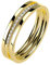 Mianova Damen Ring Edelstahl Dreireihig mit Kristallen Strass Glitzer Steinen Damenring Memoire Eternity Memory Mehrreihig Trauring Verlobungsring Fingerring Gold Größe 51 (16.2)