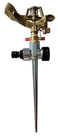 1-3 x Rasensprenger Impulsregner Beregnungsfläche 18m² 1/2 Anschluss Sprinklerfläche ca. 255 Quadratmeter Zink Aluminium Rasenbewässerung Flächenbewässerung Beetbewässerung (1)