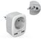 TESSAN Reiseadapter Brasilien mit 2 USB, 3 in 1 Brasilien Stecker Adapter, 1 Fach Adapter Steckdose, Typ N Reiseadapter für südafrika, 2500W Reisestecker südafrika Steckdosenadapter Grau
