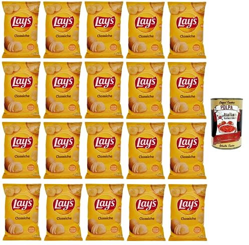 Italian Gourmet Lay's Italian Gourmet Classiche Chips Patatine salate | Snack croccante, dünne Scheiben mit Salz, ideale per aperitivo, feste e, Gesamtnettogewicht 2,9 kg + Kostenlos Polpa 400g