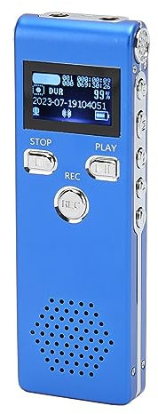 Sprachaktivierter Rekorder, HD-Audiorecorder mit Rauschunterdrückung und Integrierten Doppelmikrofonen, Diktiergerät für Vorlesungsinterviews (32g)