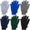 Boyiee 6 Paar Strickhandschuhe Erwachsene Vollfinger Handschuhe für Unisex Damen (Dunkelgrau, Hellgrau, Königsblau, Marineblau, Armeegrün, Schwarz, M)
