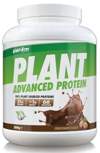 Per4m Plant Protein, veganes Pflanzenprotein, vollständiges Aminosäureprofil aus Pflanzenquellen, unterstützt Muskelaufbau & Erholung, ideal für vegane Sportler & Fitnessbegeisterte – Schoko-Kokos –