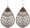 Emibele Holz-Ohrringe für Frauen - Vintage Bohemian Tropfen Geometrische Anhänger, Handgemachte Leichte Schmuck Geschenk für Mädchen, Braun