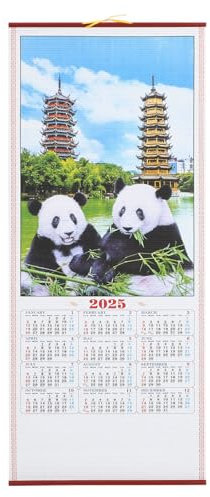 ABOOFAN 2025 Chinesischer Wandkalender: Chinesischer Tierkreiszeichen-Schlangen-Hängekalender Jahr Der Schlangenkalender Monatlicher Mondkalender Fengshui- Für A