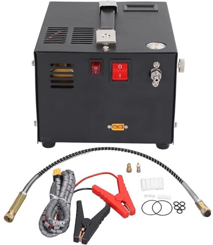 McbeAn Portable Air Compressors, 30mpa High Pressure PCP Air Compressor, Powered By Car 12V DC or Home 110V/220V AC,Pump for PCP Air Rifles and Airguns