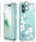 GVIEWIN Compatible with iPhone 16 Case 2024,[Camera Control Button] with Screen Protector&Camera Lens Protector,Shockproof Drop Protection Anti-scratch Clear Floral Cover for Women, Hibiscus