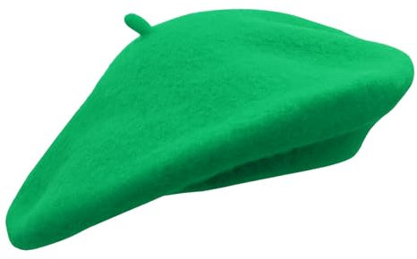 Umeepar Damen Wolle Französischen Baskenmütze (Kelly-grün)