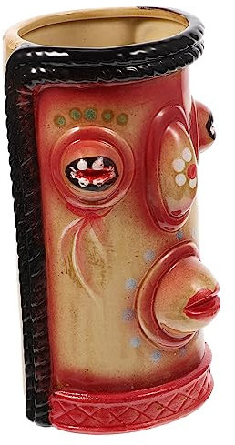 Cabilock tasse tiki lunettes de bar tiki fête luau hawaïenne mugs verre personnalisé verre à cocktail originaux verres à cocktails coupe à vin décorative tasse de barre de tiki