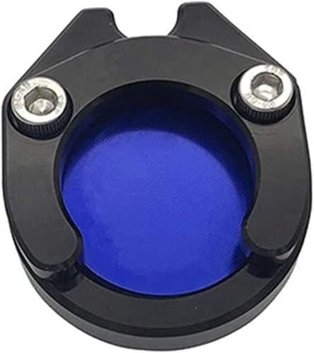 Generisch Motorrad-Seitenhalterungspolster Motorräder für Yamaha für NVX 155 150 125 Für Aerox 155 Motorrad Ständer Fuß Seitenständer Verlängerungspolster Stützplatte(Blau)