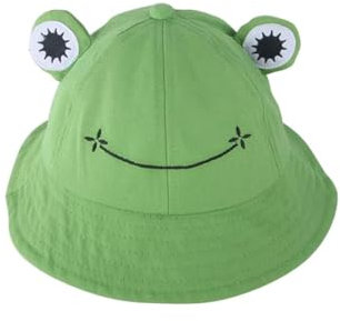 Esshogo Frosch-Angler, Sonnenhut, Funy Cute Frosch Eimer Hut Faltbarer Frog Fischerhut, Lustige Fischerhüte,Angler Sonnenhut