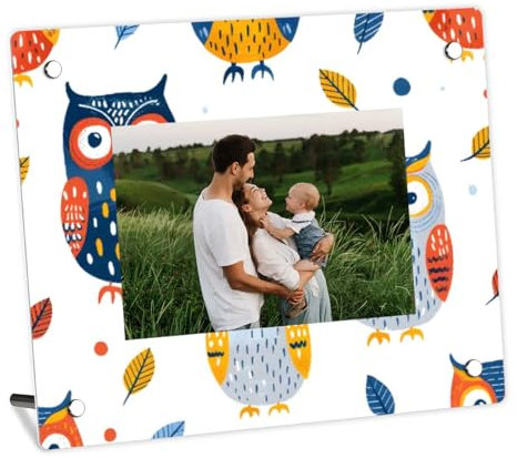 Acryl-Bilderrahmen, Vögel, Eulen, 10,2 x 15,2 cm, Tischdekoration, Dekoration für Fotos, Gemälde, Landschaften, Poster, Kunstwerke
