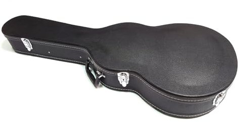 Custodia per chitarra elettrica premium per Gibson Les Paul, custodia rigida con interno in peluche, impermeabile, scomparto portaoggetti (D-nero), D-nero, D-nero