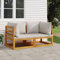 Xichuzi Sofás modulares Esquina 2 uds Madera Acacia Cojines Gris Claro, Sofa Jardin Exterior, Sofa Jardin Terraza, Sofas De Terraza, Muebles Jardin Exterior - SPU:360008