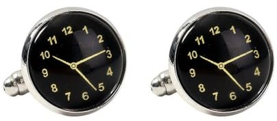 Aotiwe Manschettenknöpfe Cool, Manschettenknöpfe Lustig Uhr Silber Manschettenknöpfe Trauzeuge Metalllegierung