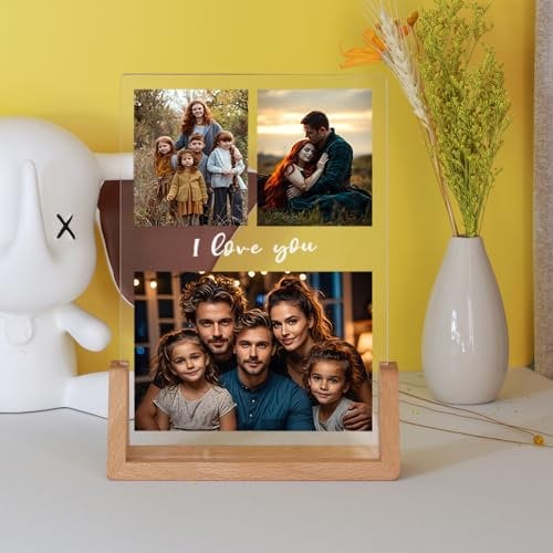 Baixtuo Lampara Personalizada Con Foto, Regalos Originales para Mujer Amigas, Foto Personalizada Regalo, Regalo Aniversario Pareja, Regalos Navidad para Mujer personalizados. (Estilo 2)