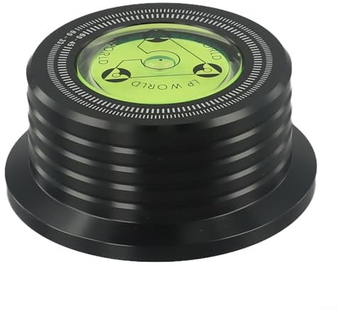 Feeshoppher Peso per giradischi in vinile con stabilizzatore di peso per giradischi, stabilizzatore per dischi (nero)