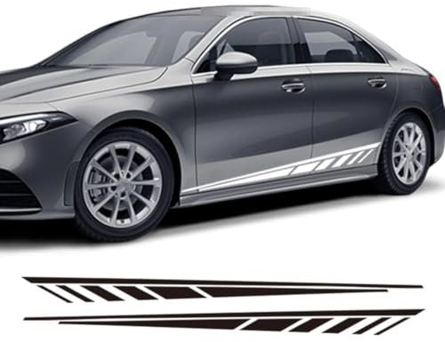 LeLeD Karosserie Kofferraum Dekoration Aufkleber Taille Linien Aufkleber Tür Seitendekor Aufkleber für Mercedes Benz CLA 45 W117 C117 X117 AMG,A-Black