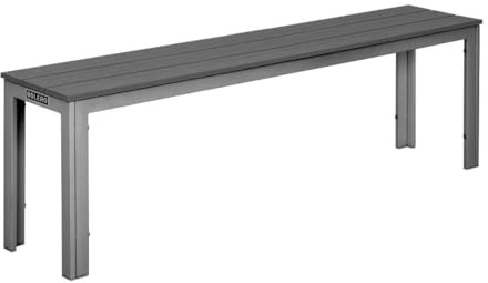 Bolero Valletta Slatted Bench HDPE 2 Pack, Grey