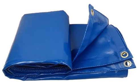 Lona Impermeable Heavy Duty Lonas Impermeable Gruesa de 600 g/m² Resistente al Exterior de 1.5x2m Lona de Resistente a Las heladas y con protección UV para jardín, cenador, Camping Azúl