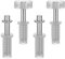 YUXIANLB Juego de 4 piezas de herrajes plegables para puerta de armario, doble pliegue, rueda guía y pivote superior, puertas correderas de plástico, kit de herramientas de reparación para puertas