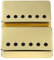 Professionelle E -Gitarre Humbucker Pickup -Abdeckung Gitarren Pickup Schale Messing 52mm E Gitarren Ersatzteil mit 2 Stücke Gold 50 mm 50 mm für Klangverbesserung