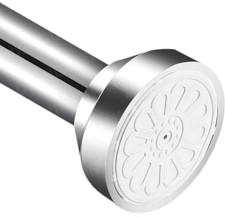 Feilays Duschvorhangstange Ohne Bohren Edelstahl SUS304 Gardinen Spannstange Ausziehbar von 50 bis 80cm Load 16KG Vorhangstange Rostfrei-Rutschfest Durchmesser 25mm Klemmstange Kleiderstange