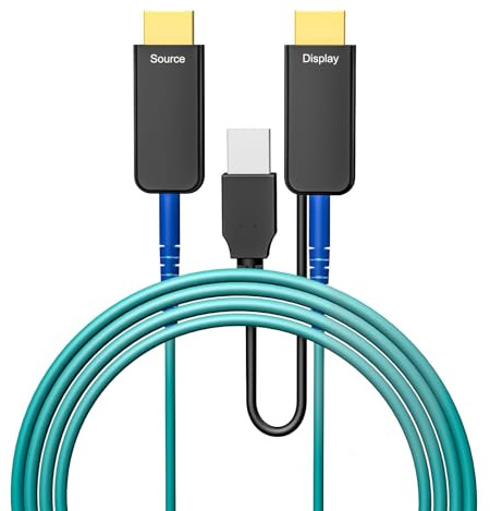 Techly 623837 Câble Fibre Optique Pure HDMI 48 Gbps 100 m Eau