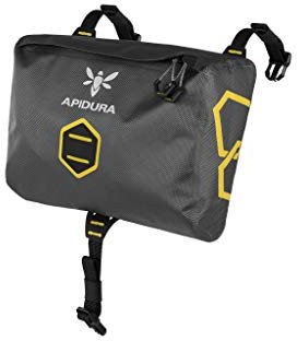 APIDURA Lenkertasche für Zubehör, Schwarz/Grau, Gestreift, 2.5 kg, Fahrrad