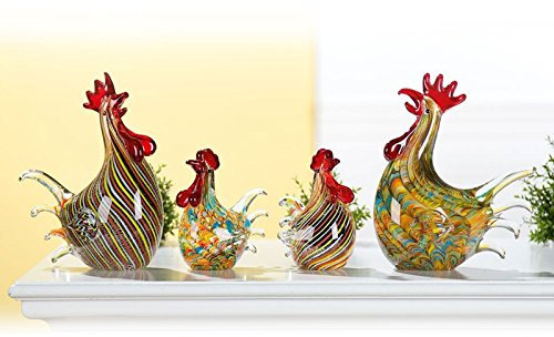 GILDE Glas Huhn mundgeblasen - Gemustert