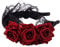 Flower Crown Headband Rose Headdress for Girls Ladies Women Floral Headwear Festival Maid Gothic Headband Black Lace Hair Hoop for Halloween Costume Accessory,Cosplay,Festival Vintage Fancy Decor