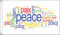 AZ FLAG - Flagge Frieden Peace Pace Paz - 150x90 cm - Friedenswörter Fahne 100% Polyester mit Messing-Ösen - 110g